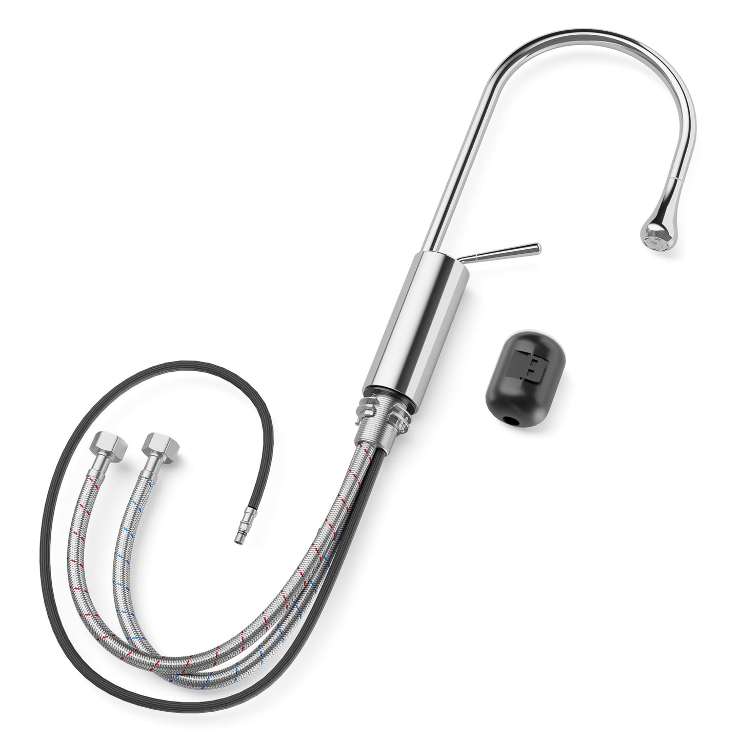 ANW HOME High-Arc Chrome Kitchen Faucet with Pull-Out Spout and 360° Rotation – 445 mm