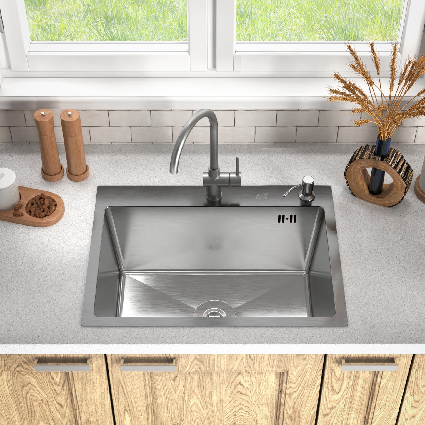Roostevabast terasest ANW HOME inox köögivalamu 60x45