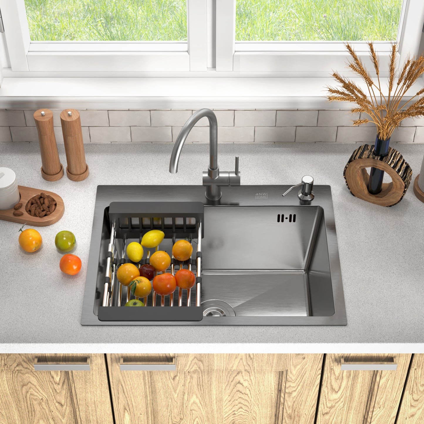 Roostevabast terasest ANW HOME inox köögivalamu 60x45