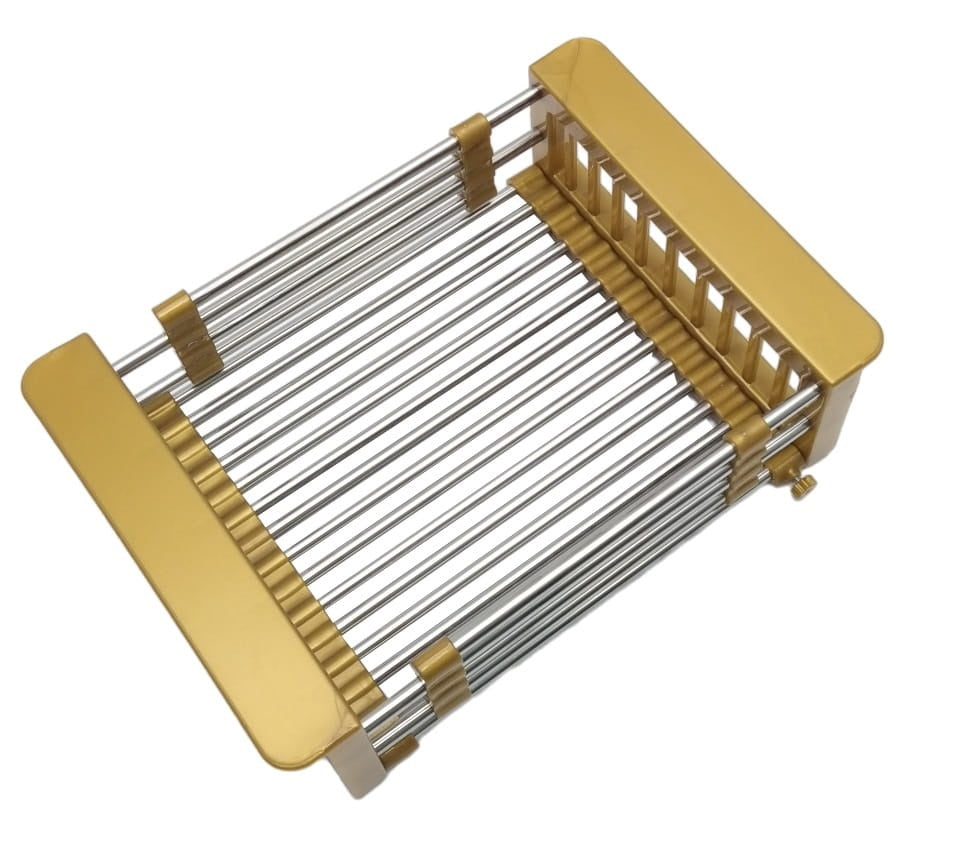 Single Bowl Kitchen Sink with Drainer 78x50 cm, Gold Finish, Accessories Included
