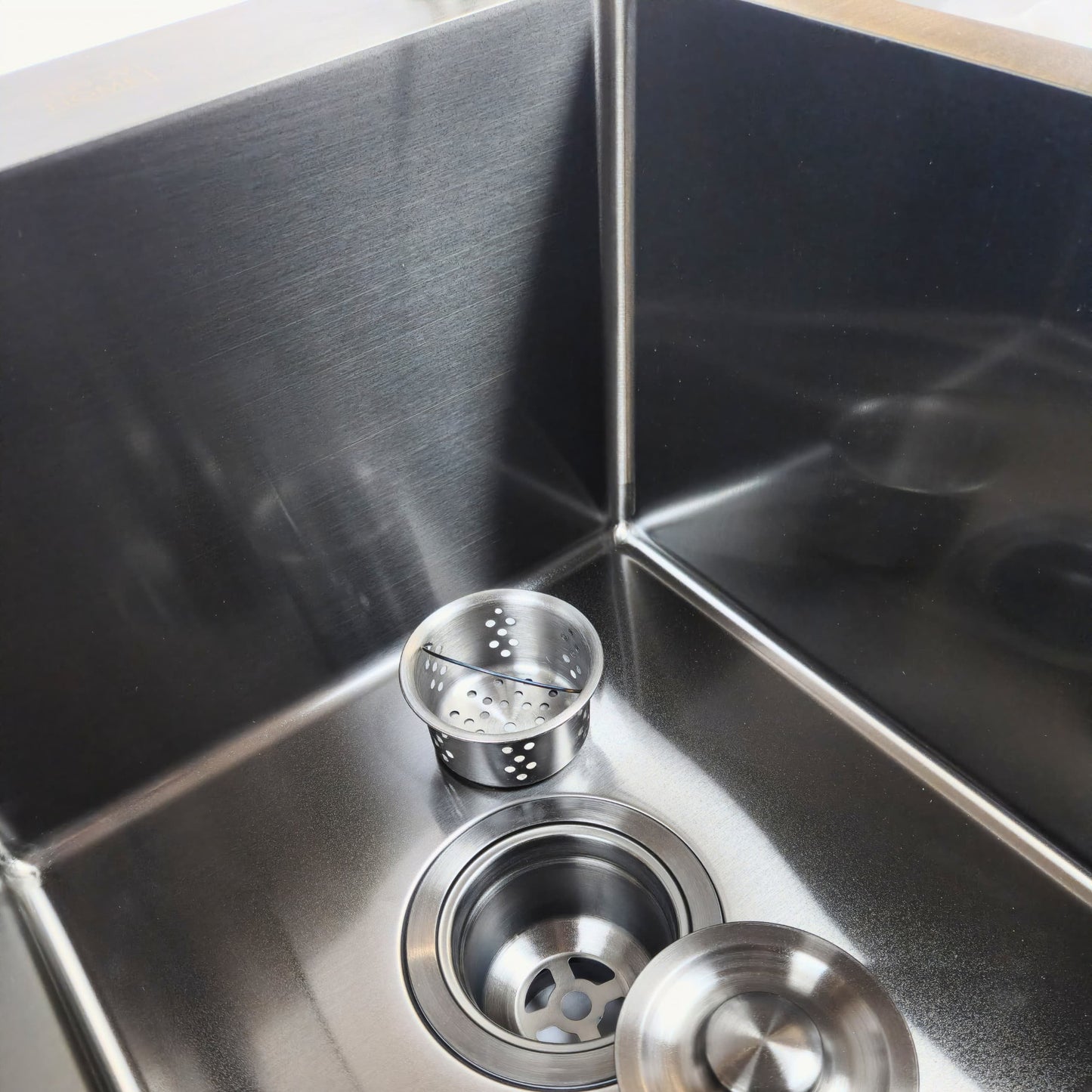ANW HOME 780x430x220 mm Double Bowl Kitchen Sink – Nano Black Stainless Steel Top Mount