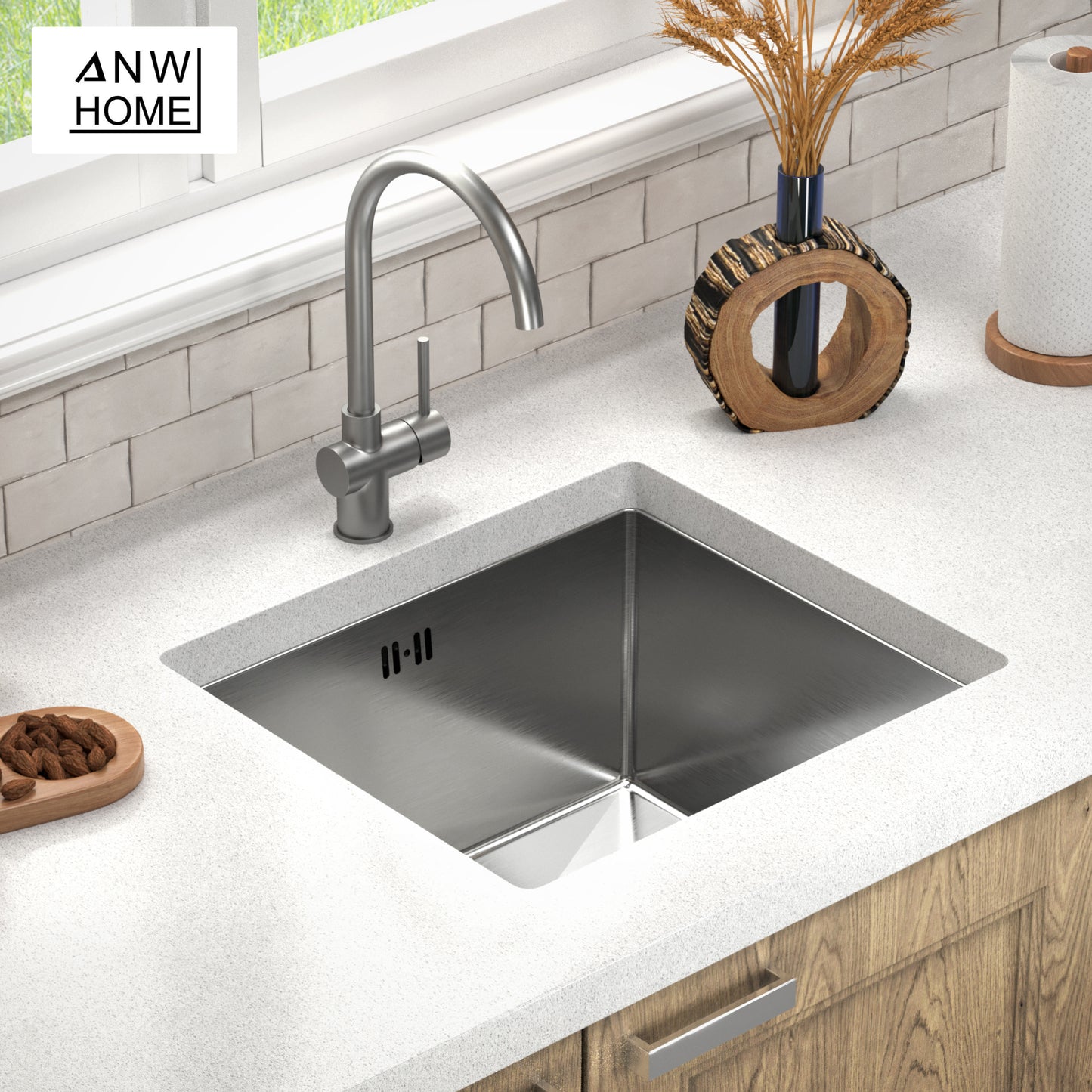 Zlewozmywak Stalowy Jednokomorowy Inox 47x45