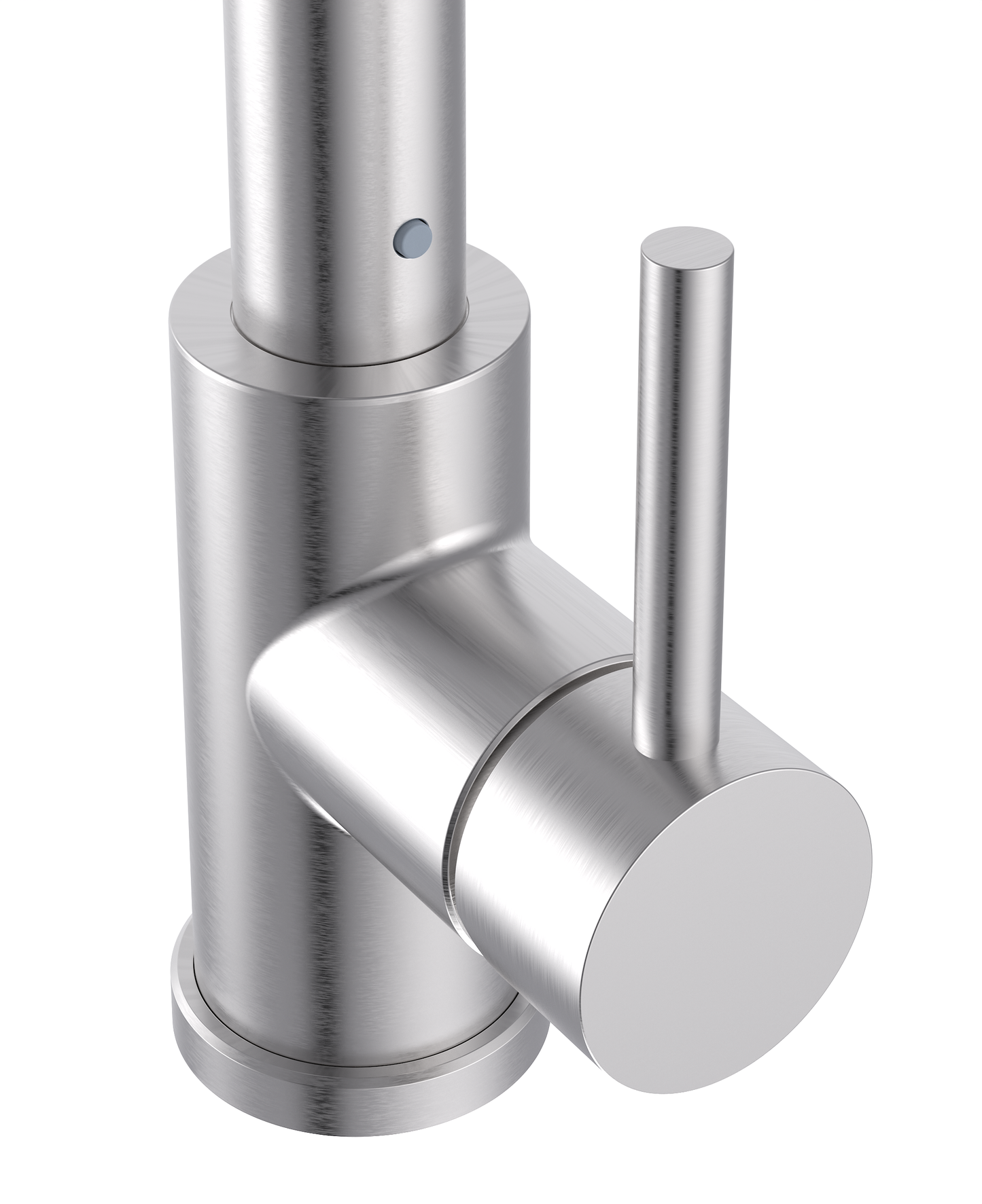 Mitigeur de cuisine élégant ANW HOME HF-7015S / Acier inoxydable mat / Bec rétractable pratique / Deux modes de débit d’eau / Installation universelle