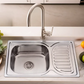 Stainless steel sink 66x42x16 cm