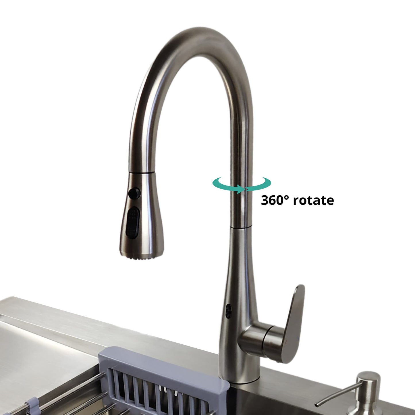 Robinet de cuisine Touch, Tap JF-9016B, Bec extractible - Sensor, 2 modes