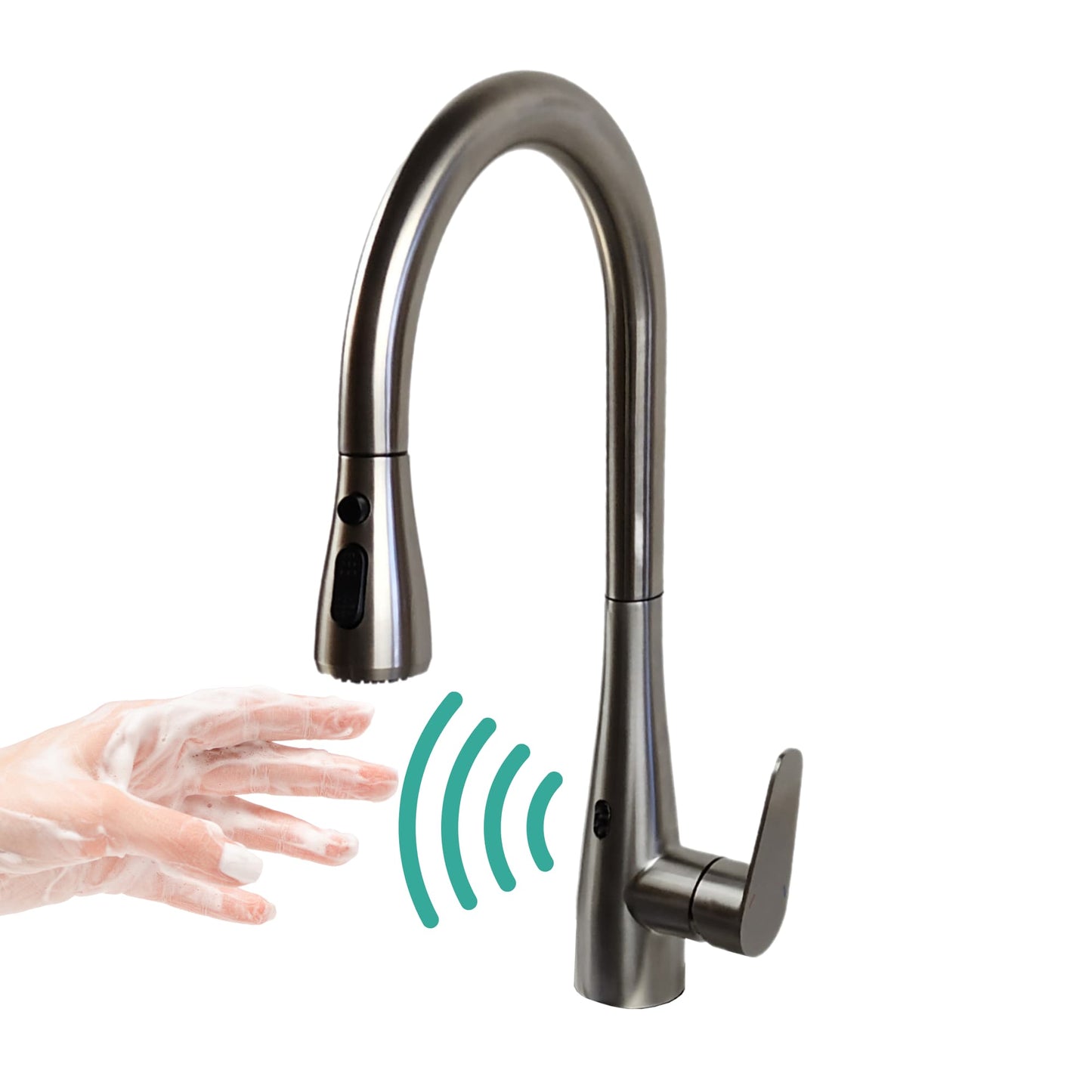 Virtuves maisītājs Touch, krāns JF-9016B, Izvelkamais izsmidzinātājs - sensors, 2 režīmi