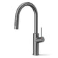 ANW HOME High-Arc Matte Graphite Kitchen Faucet with Pull-Out Spout and 360° Rotation – 420 mm