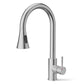 ANW HOME High-Arc Brushed Inox Kitchen Faucet with Pull-Out Spout and 360° Rotation – 410 mm