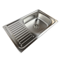 Stainless Steel Sink Satin 76x45x16 With Drainboard