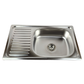 Stainless Steel Sink Satin 76x45x16 With Drainboard