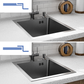 ANW HOME Fregadero Cocina 1 Seno Sobre Encimera, Fregadero Cocina Acero Inoxidable 304, 60x50 cm, Oro PVD, Nano-Revestimiento, Grosor 3,0+1 mm, con Sifón, Dosificador de Jabón y Cesta