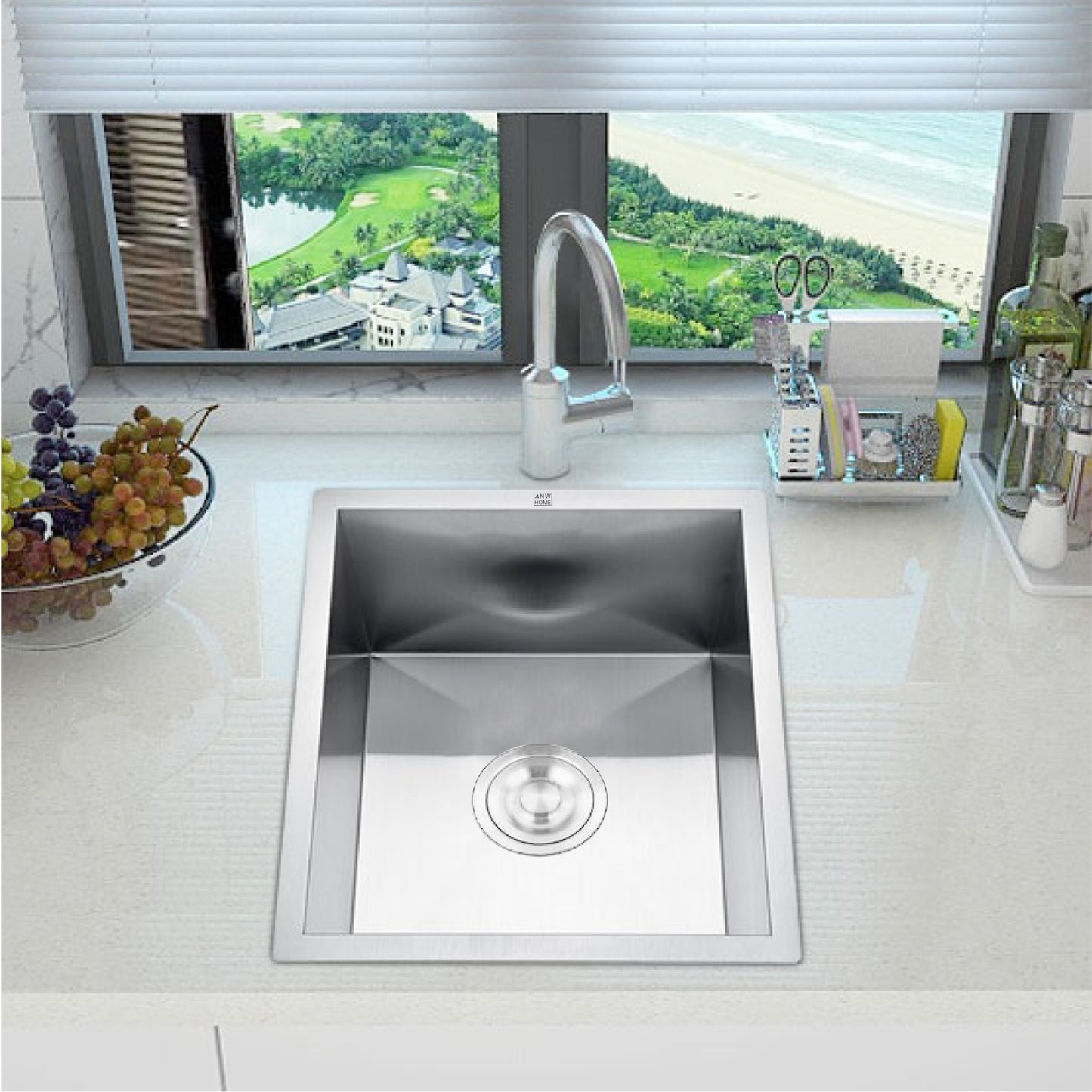 stainless steel kitchen sink color silver size 37x45