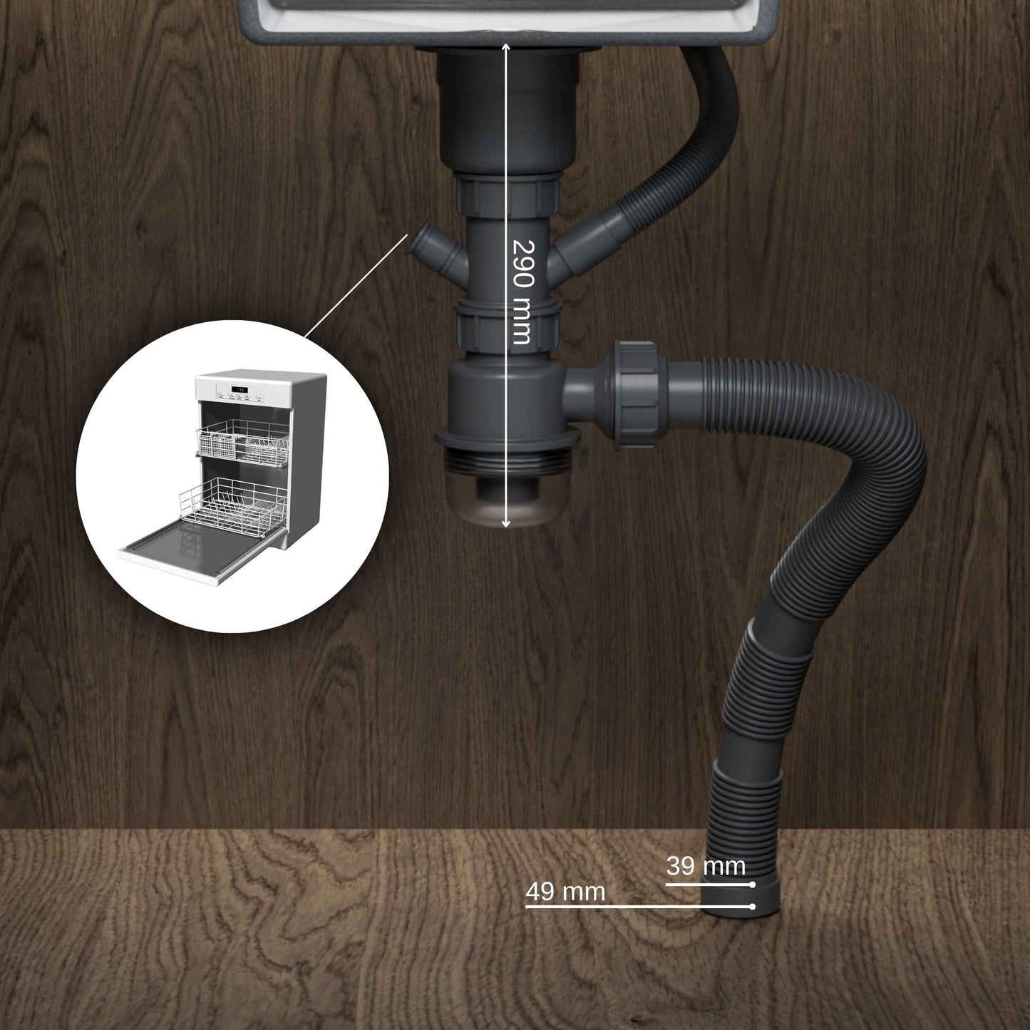 ANW HOME Lavello Cucina 1 Vasca, Lavandino Cucina Sottotop con Gocciolatoio, Acciaio Inox 304, 78x44 cm, Finitura con Nano-Rivestimento, Spessore 3.0+1 mm, Profondità 22 cm, con Sifone