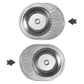 ANW HOME Lavello Cucina 1 Vasca con Gocciolatoio, Lavandino Cucina da Incasso in Acciaio Inox 201 57x45 cm, Argento, Finitura Antigraffio, Spessore 0,6 mm, con Sifone