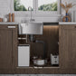 ANW HOME Fregadero Cocina 1 Seno, sobre Encimera con Escurridor, Fregadero Cocina Acero Inoxidable 304, 78x50 cm, Plata, Acabado Nano, Grosor 3,0/1 mm, con Sifón y Dispensador