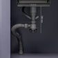 ANW HOME Lavello Cucina 1 Vasca, Lavandino Cucina in Acciaio Inox 304 con Montaggio Superiore, 60x50 cm, Argento, Finitura Nano, Spessore 3+1 mm, Profondità 22 cm, con Sifone