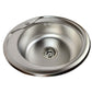 Stainless steel sink with Strainer and Trap 49x16 cm