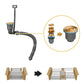 ANW HOME Evier Cuisine 1 Bac avec Égouttoir, Evier Inox à Encastrer 304, 78x50 cm, Or PVD, Finition Nano, Épaisseur 3,0+1 mm