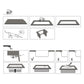 ANW HOME köögivalamu, ühe kausiga altpaigaldatav roostevabast terasest 304 valamu 74x44 cm, kuldne PVD, nano-kattega, paksus 3+1 mm, sifooniga