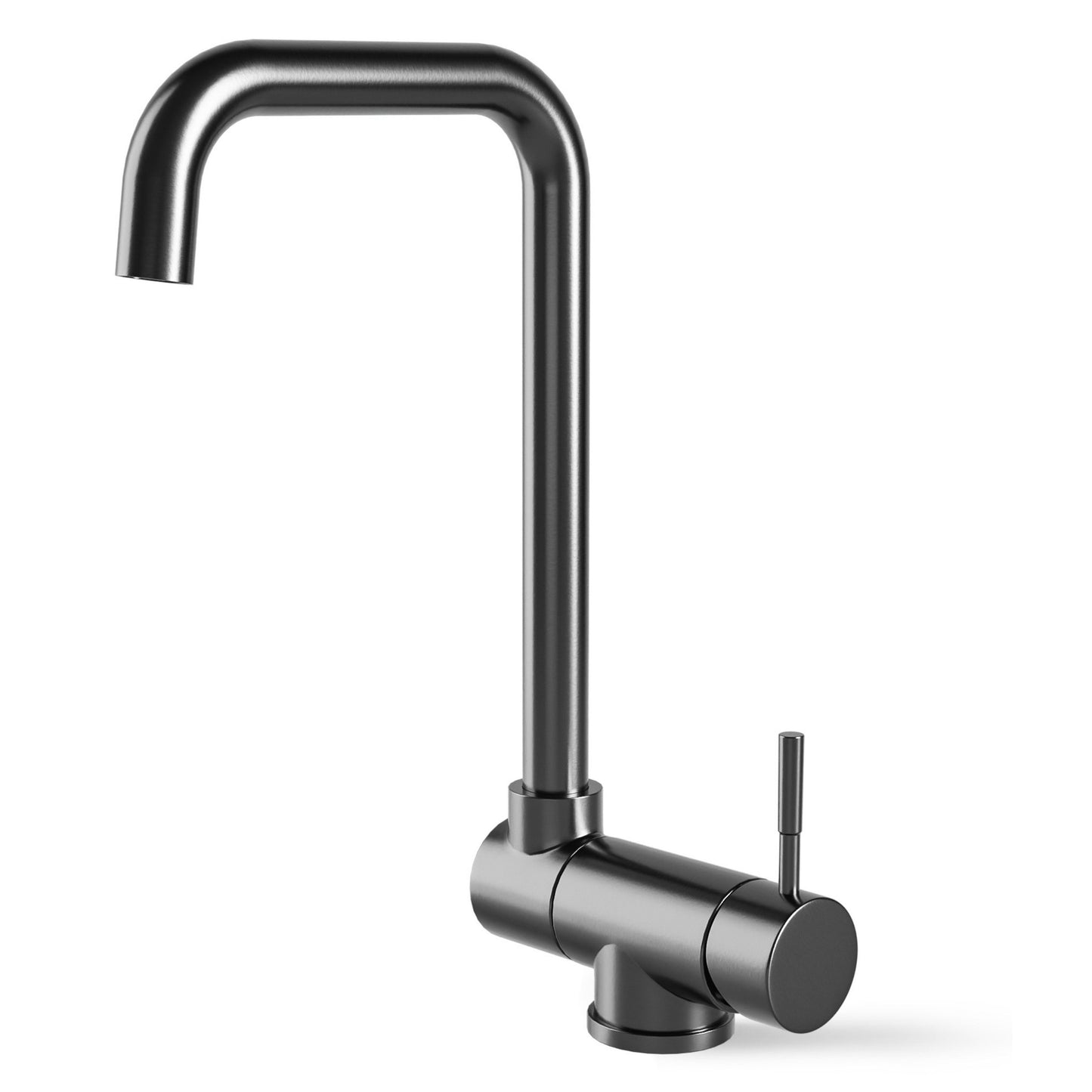 Fold-Down Graphite Kitchen Faucet for Window Installation with 360° Swivel Spout – 330 mm