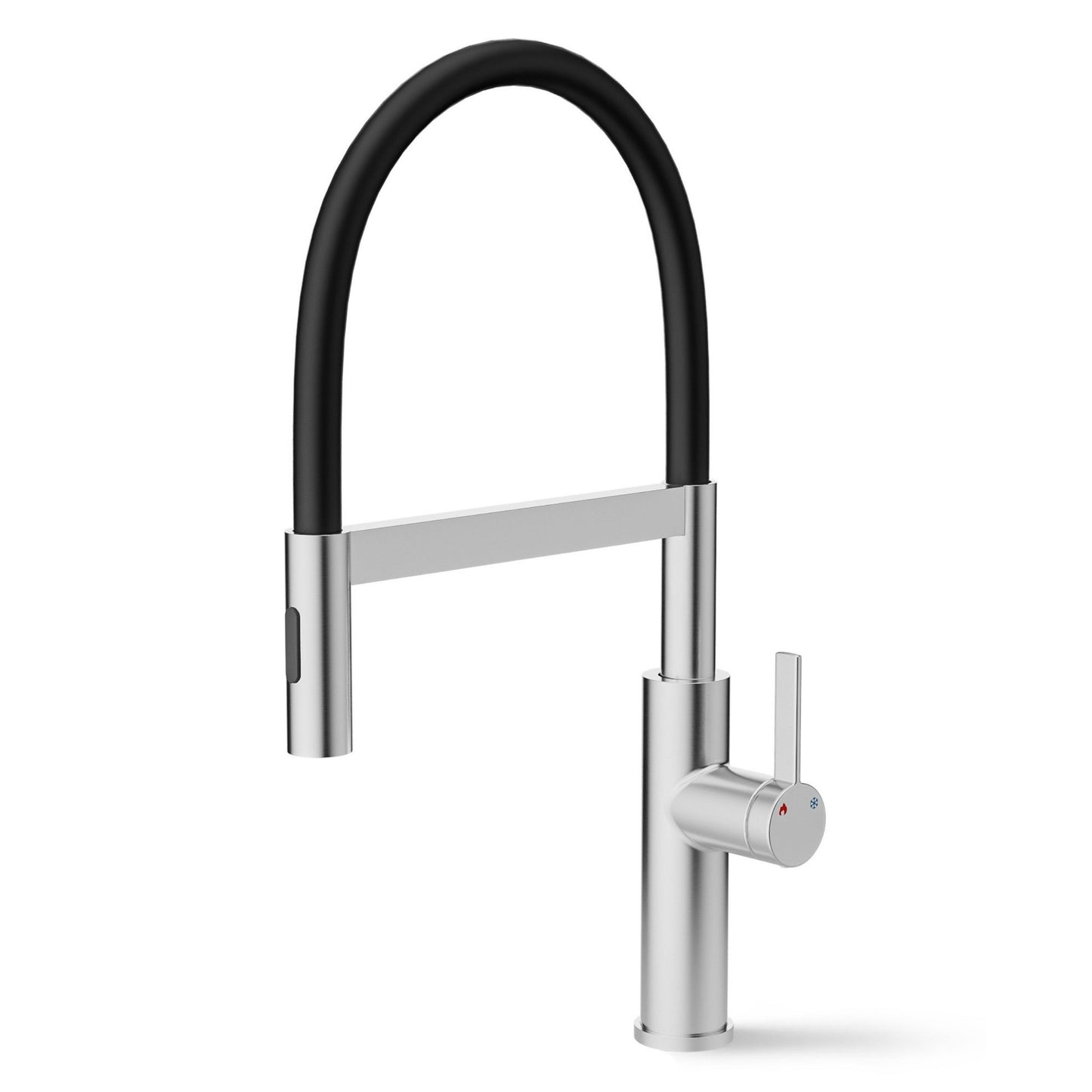 ANW HOME High-Arc Brushed Inox Kitchen Faucet with Pull-Out Spout and 360° Rotation – 520 mm
