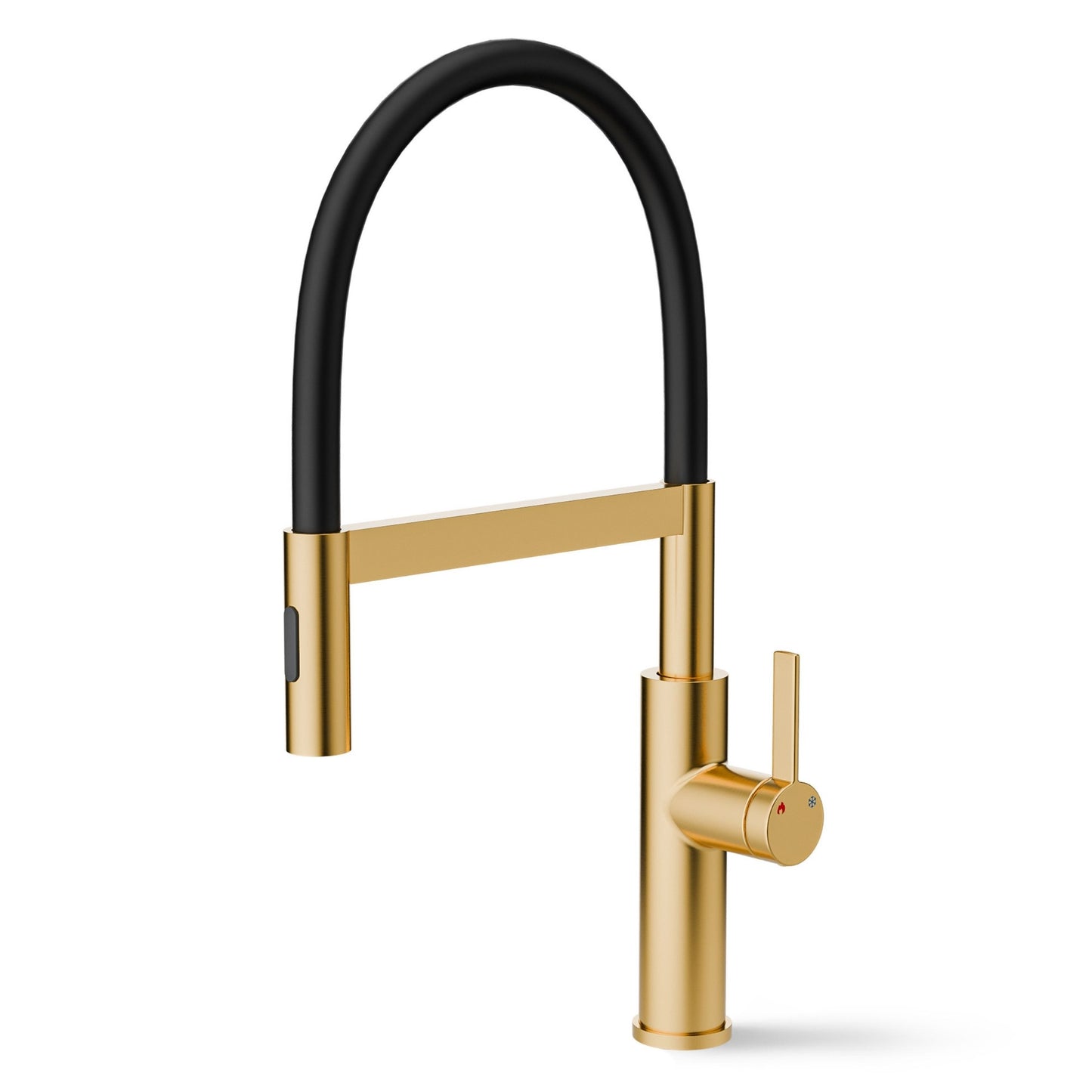 ANW HOME High-Arc Gold Kitchen Faucet with Pull-Out Spout and 360° Rotation – 520 mm
