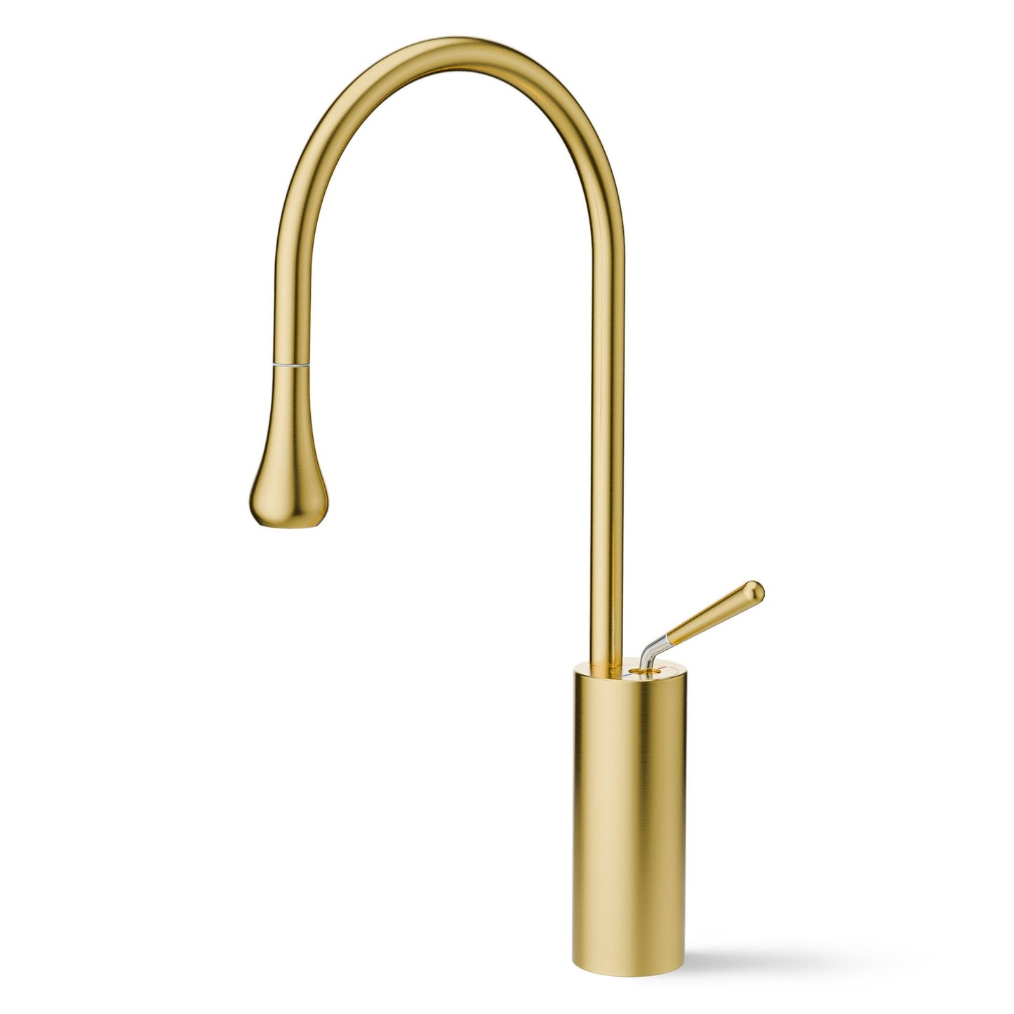 ANW HOME High-Arc Gold Kitchen Faucet with Pull-Out Spout and 360° Rotation – 445 mm
