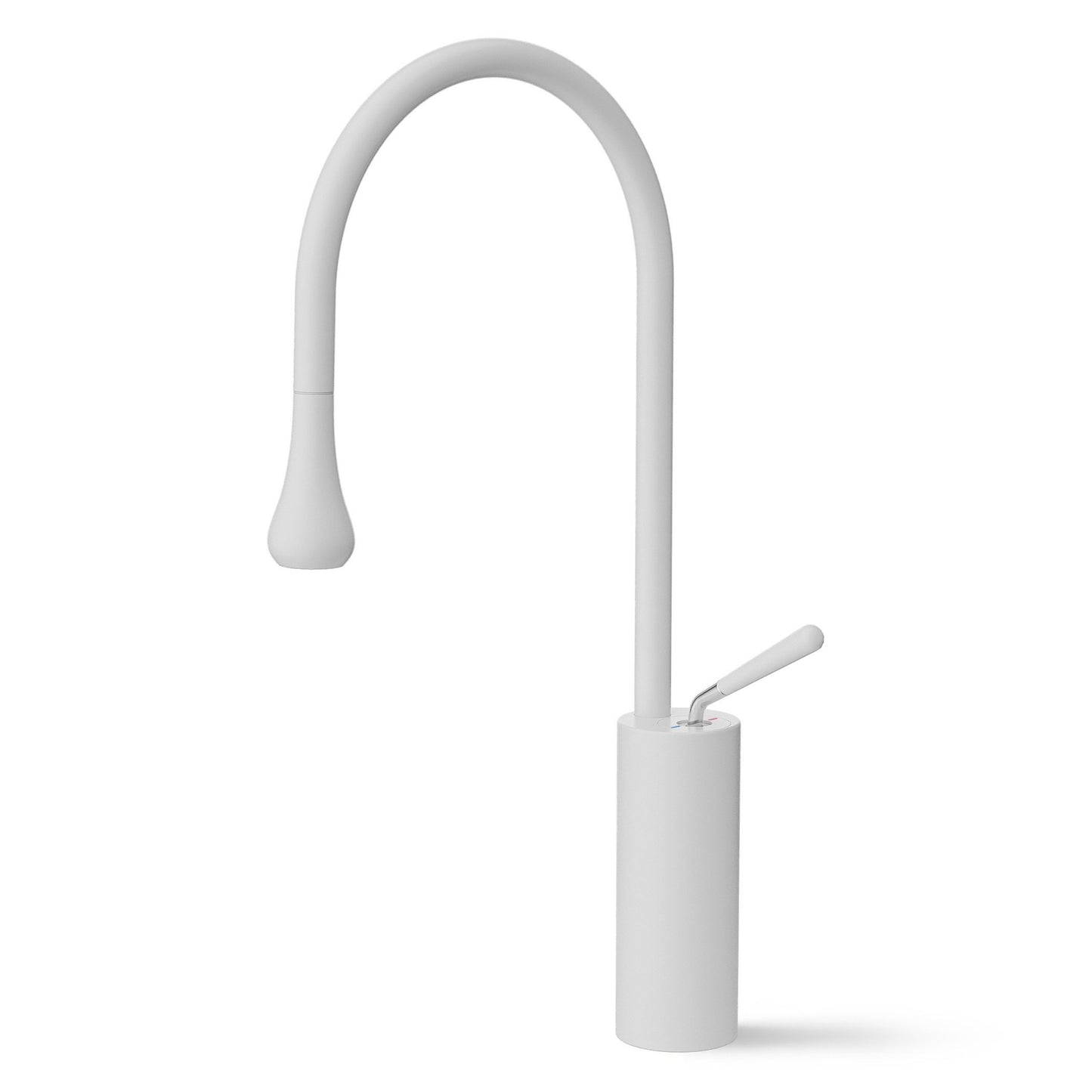 ANW HOME High-Arc White Kitchen Faucet with Pull-Out Spout and 360° Rotation – 445 mm