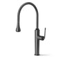 ANW HOME High-Arc Matte Graphite Kitchen Faucet with Pull-Out Spout and 360° Rotation – 423 mm