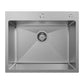 ANW HOME Lavello Cucina 1 Vasca, Lavandino Cucina in Acciaio Inox 304 con Montaggio Superiore, 60x50 cm, Argento, Finitura Nano, Spessore 3+1 mm, Profondità 22 cm, con Sifone