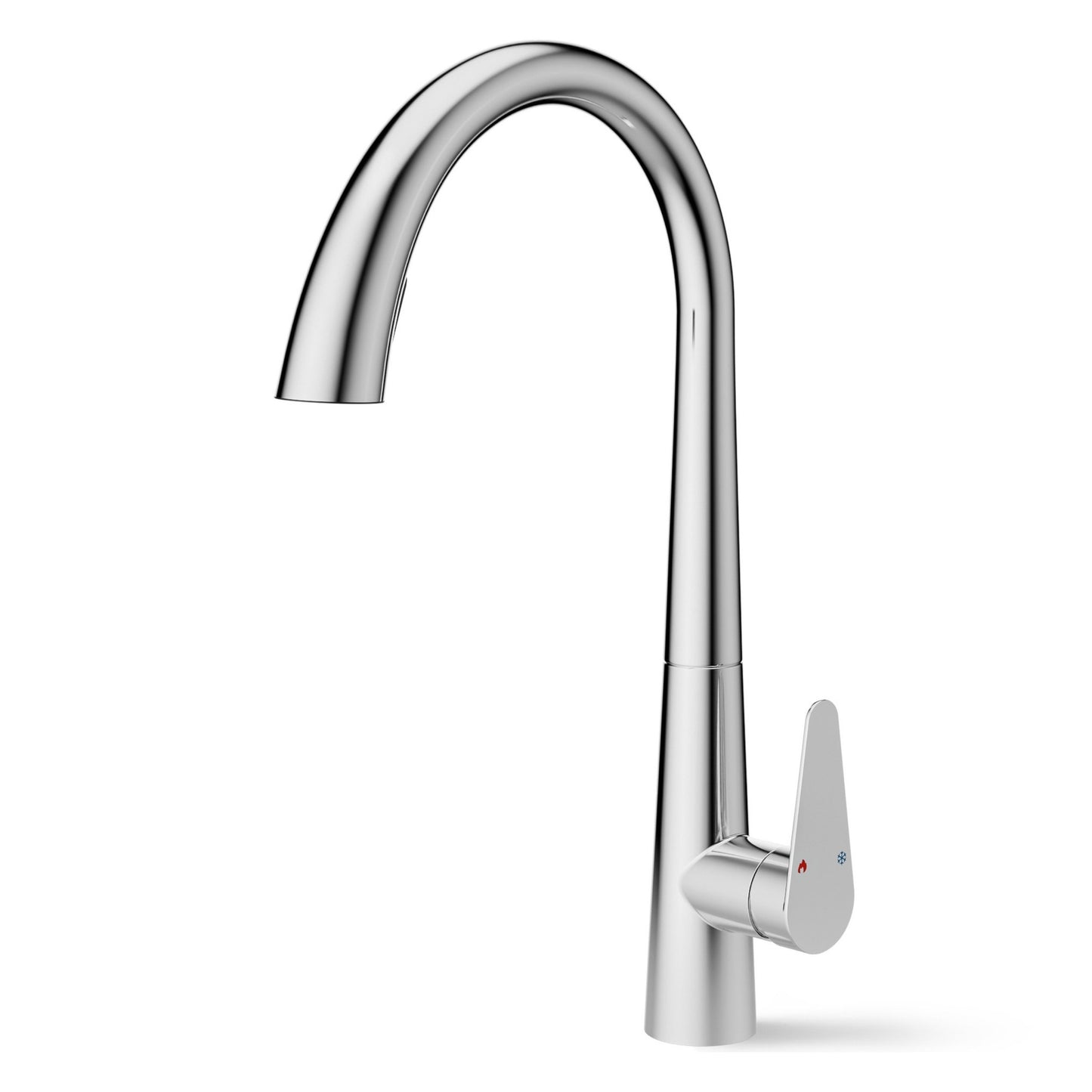 ANW HOME Medium-Arc Chrome Kitchen Faucet with Pull-Out Spout and 360° Rotation – 430 mm