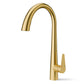 ANW HOME Medium-Arc Brushed Gold Kitchen Faucet with Pull-Out Spout and 360° Rotation – 430 mm