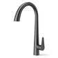 ANW HOME Medium-Arc Matte Graphite Kitchen Faucet with Pull-Out Spout and 360° Rotation – 430 mm