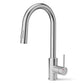 ANW HOME High-Arc Chrome Kitchen Faucet with Pull-Out Spout and 360° Rotation – 390 mm
