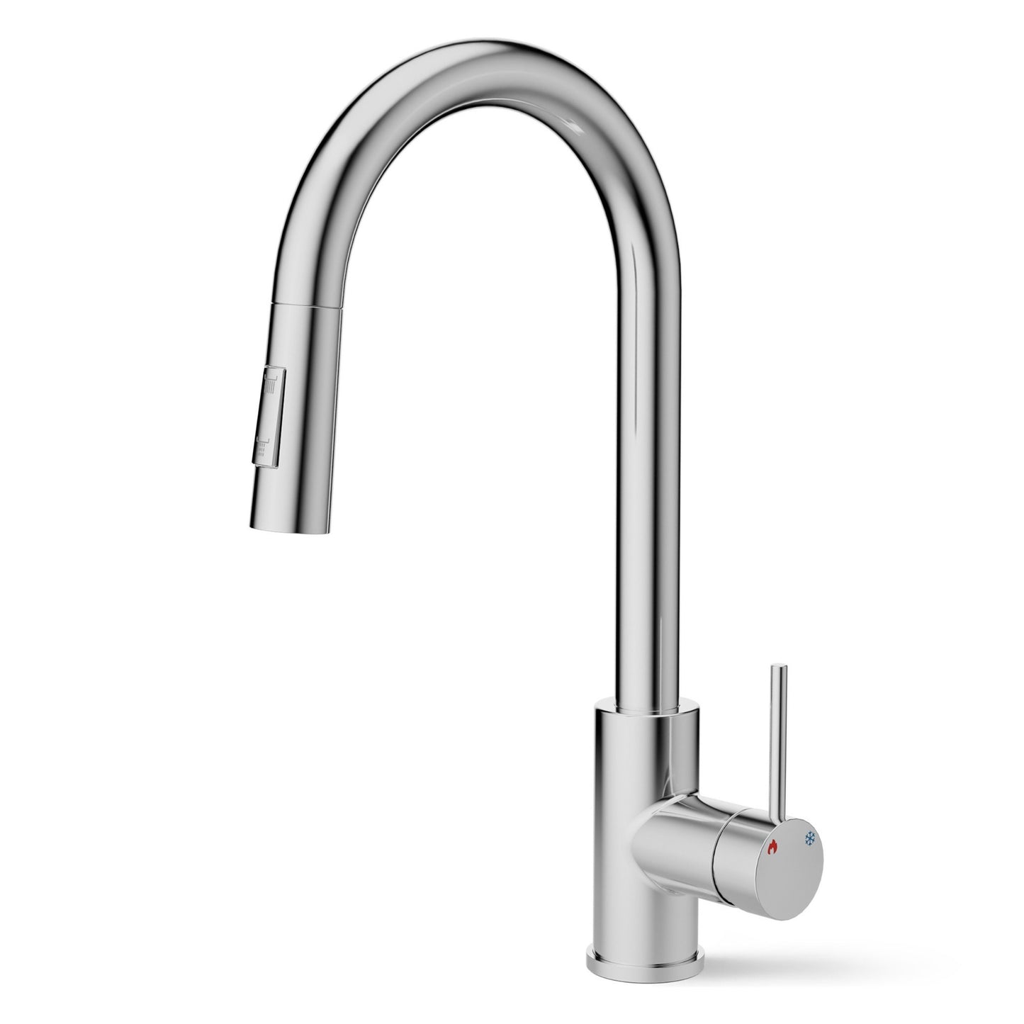 ANW HOME High-Arc Chrome Kitchen Faucet with Pull-Out Spout and 360° Rotation – 390 mm