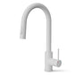 ANW HOME High-Arc White Kitchen Faucet with Pull-Out Spout and 360° Rotation – 390 mm
