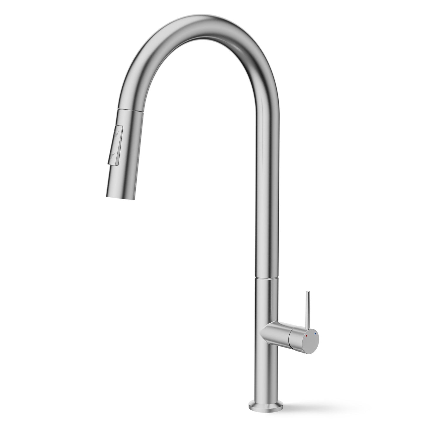 ANW HOME High-Arc Brushed Inox Kitchen Faucet with Pull-Out Spout and 360° Rotation – 455 mm