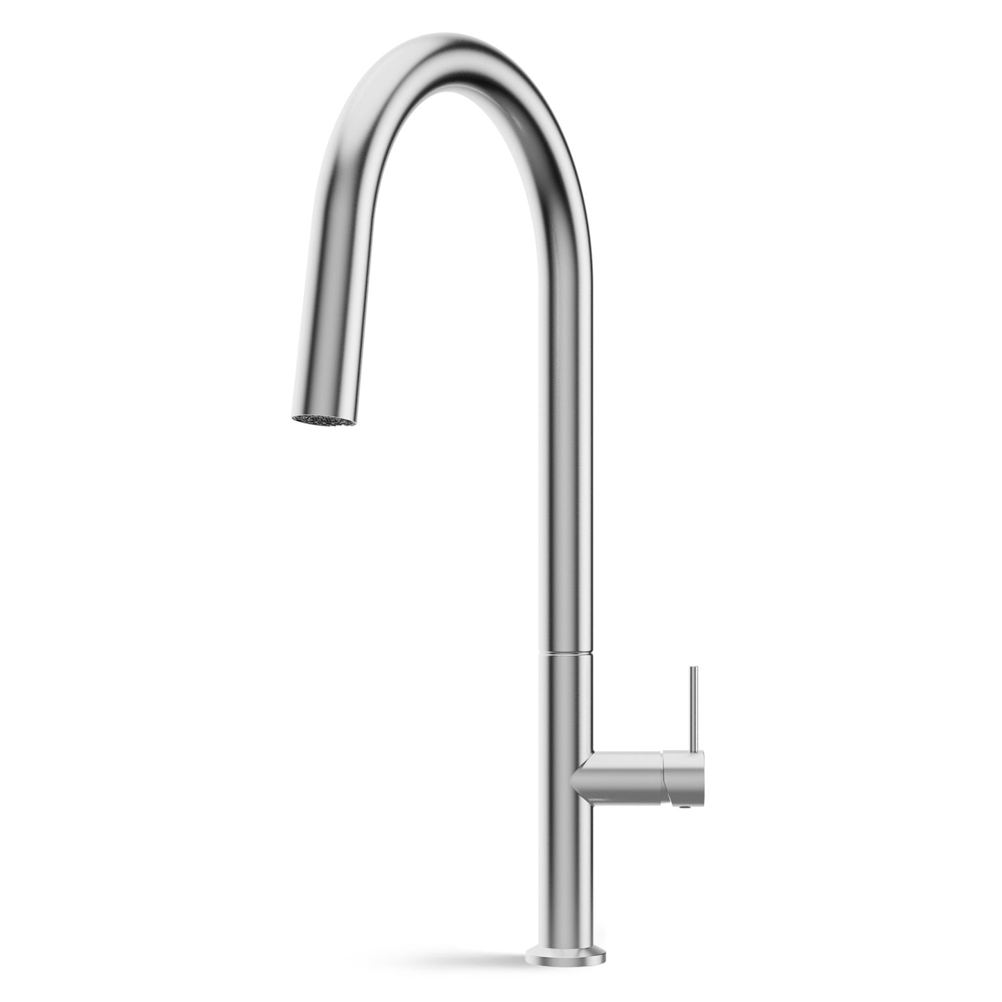 ANW HOME High-Arc Brushed Inox Kitchen Faucet with Pull-Out Spout and 360° Rotation – 455 mm
