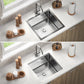 Under-Mount Kitchen Sink 44x44 cm – INOX Stainless Steel, Nano Silver Finish, Full Set