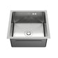 Under-Mount Kitchen Sink 44x44 cm – INOX Stainless Steel, Nano Silver Finish, Full Set