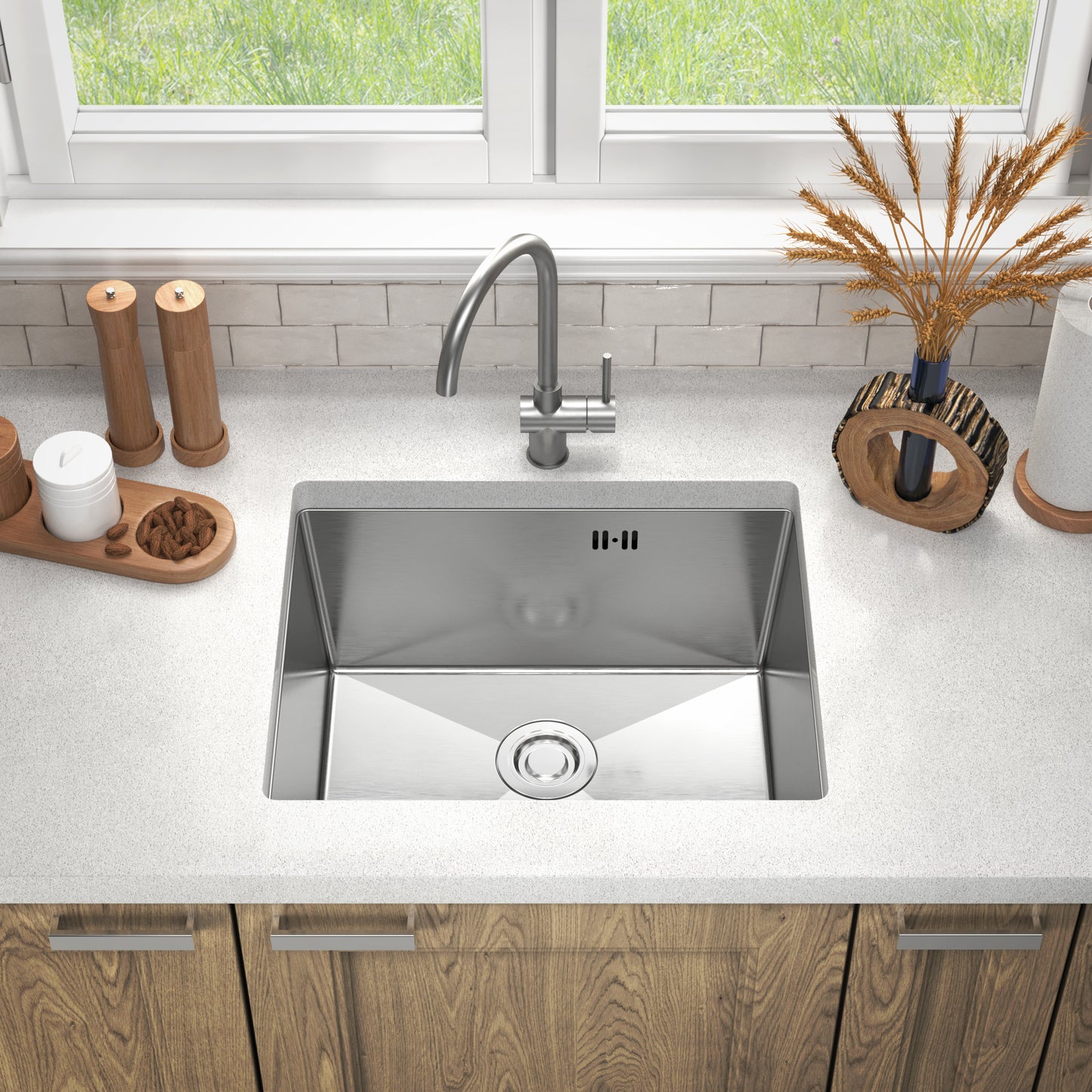 Chiuveta Inox 54x44 Satin Inox