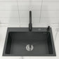 stainless steel kitchen sink color  black size 55x43