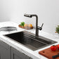 Stainless Steel Sink With Sky Rain Faucet 7545SR Grafit