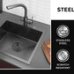 Stainless Steel Sink 46x45 PVD Graphite