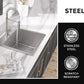 stainless steel kitchen sink color silver size 50x50