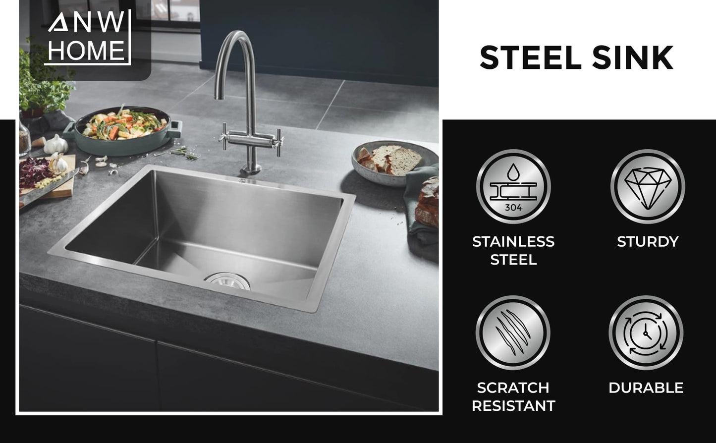 Stainless Steel Sink 49x44 Satin Inox