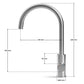 ANW HOME Three-Way Brushed Inox Kitchen Faucet with 360° Swivel Spout – 405 mm