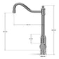 ANW HOME Brushed Inox Kitchen Faucet with Straight 360° Swivel Spout – 345 mm