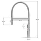 ANW HOME High-Arc Brushed Inox Kitchen Faucet with Pull-Out Spout and 360° Rotation – 530 mm