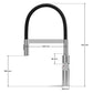 ANW HOME High-Arc Brushed Inox Kitchen Faucet with Pull-Out Spout and 360° Rotation – 520 mm